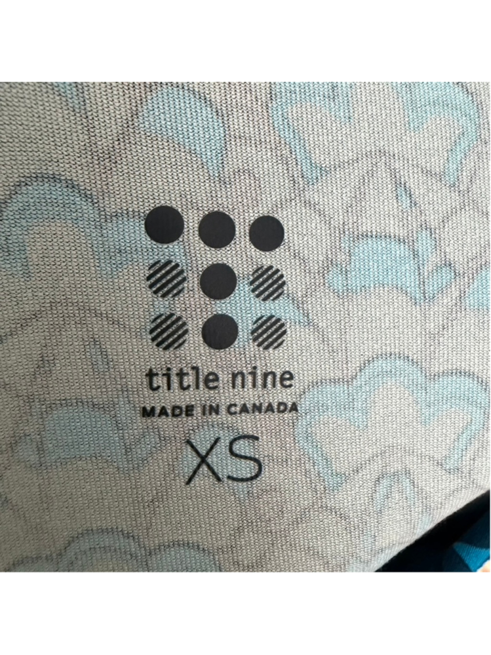 Title Nine Synergy Getaway Dress Womens XS Blue Print Mock Neck Long Sleeve - Picture 9 of 9